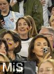 04.06.2025, Fussball UEFA Nations League 2024/25,  Halbfinale, Deutschland - Portugal, in der Allianz-Arena Mnchen. Lena Wurzenberger, Freundin von Trainer Julian Nagelsmann (Deutschland) auf der Tribne.