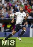 04.06.2025, Fussball UEFA Nations League 2024/25,  Halbfinale, Deutschland - Portugal, in der Allianz-Arena Mnchen. Jonathan Tah (Deutschland) am Ball 