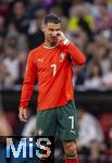 04.06.2025, Fussball UEFA Nations League 2024/25,  Halbfinale, Deutschland - Portugal, in der Allianz-Arena Mnchen. Cristiano Ronaldo (Portugal) nachdenklich 