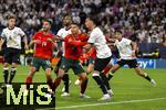 04.06.2025, Fussball UEFA Nations League 2024/25,  Halbfinale, Deutschland - Portugal, in der Allianz-Arena Mnchen. v.li: Josua Kimmich (Deutschland), Goncalo Inacio (Portugal), Jonathan Tah (Deutschland), Cristiano Ronaldo (Portugal), Robin Koch (Deutschland) 