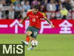 04.06.2025, Fussball UEFA Nations League 2024/25,  Halbfinale, Deutschland - Portugal, in der Allianz-Arena Mnchen. Ruben Neves (Portugal) am Ball 