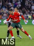 04.06.2025, Fussball UEFA Nations League 2024/25,  Halbfinale, Deutschland - Portugal, in der Allianz-Arena Mnchen. Robin Koch (Deutschland) gegen Cristiano Ronaldo (Portugal) 
