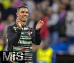 04.06.2025, Fussball UEFA Nations League 2024/25,  Halbfinale, Deutschland - Portugal, in der Allianz-Arena Mnchen. Cristiano Ronaldo (Portugal) nach dem Spiel jubelnd  