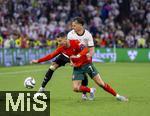 04.06.2025, Fussball UEFA Nations League 2024/25,  Halbfinale, Deutschland - Portugal, in der Allianz-Arena Mnchen. Robin Koch (Deutschland) gegen Cristiano Ronaldo (Portugal) 
