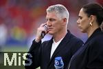 05.06.2025, Fussball UEFA Nations League 2024/25,  Halbfinale, Spanien - Frankreich, in der MHP-Arena Stuttgart, Bastian Schweinsteiger und TV Moderatorin Esther Sedlaczek (beide Deutschland).