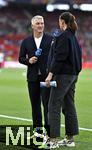05.06.2025, Fussball UEFA Nations League 2024/25,  Halbfinale, Spanien - Frankreich, in der MHP-Arena Stuttgart, Bastian Schweinsteiger und TV Moderatorin Esther Sedlaczek (beide Deutschland).