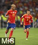 05.06.2025, Fussball UEFA Nations League 2024/25,  Halbfinale, Spanien - Frankreich, in der MHP-Arena Stuttgart, Lamine Yamal (Spanien) am Ball.