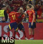 05.06.2025, Fussball UEFA Nations League 2024/25,  Halbfinale, Spanien - Frankreich, in der MHP-Arena Stuttgart, Lamine Yamal (Spanien) jubelt.