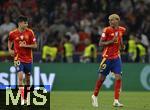 05.06.2025, Fussball UEFA Nations League 2024/25,  Halbfinale, Spanien - Frankreich, in der MHP-Arena Stuttgart, Lamine Yamal (Spanien) jubelt mit Pedri (Spanien) ,