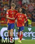 05.06.2025, Fussball UEFA Nations League 2024/25,  Halbfinale, Spanien - Frankreich, in der MHP-Arena Stuttgart, v.l. Dean Huijsen (Spanien) und Marc Cucurella (Spanien) 