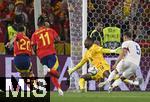 05.06.2025, Fussball UEFA Nations League 2024/25,  Halbfinale, Spanien - Frankreich, in der MHP-Arena Stuttgart, Pedri (Spanien) trifft zun 4:0