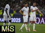 05.06.2025, Fussball UEFA Nations League 2024/25,  Halbfinale, Spanien - Frankreich, in der MHP-Arena Stuttgart, v.l. Clement Lenglet (Frankreich) und Adrien Rabiot (Frankreich) sind unzufrieden.