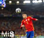05.06.2025, Fussball UEFA Nations League 2024/25,  Halbfinale, Spanien - Frankreich, in der MHP-Arena Stuttgart, Pedro Porro (Spanien) am Ball 