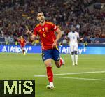 05.06.2025, Fussball UEFA Nations League 2024/25,  Halbfinale, Spanien - Frankreich, in der MHP-Arena Stuttgart, Torjubel Mikel Merino (Spanien) 