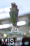 05.06.2025, Fussball UEFA Nations League 2024/25,  Halbfinale, Spanien - Frankreich, in der MHP-Arena Stuttgart,  Der Pokal (Nations-League-Pokal) steht im Stadion bereit. 
