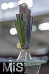 05.06.2025, Fussball UEFA Nations League 2024/25,  Halbfinale, Spanien - Frankreich, in der MHP-Arena Stuttgart,  Der Pokal (Nations-League-Pokal) steht im Stadion bereit. 