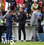 08.06.2025, Fussball UEFA Nations League 2024/25,  Spiel um Platz 3, Deutschland - Frankreich, in der MHP-Arena Stuttgart, Trainer Julian Nagelsmann (Deutschland) dreht sich um