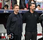 08.06.2025, Fussball UEFA Nations League 2024/25,  Spiel um Platz 3, Deutschland - Frankreich, in der MHP-Arena Stuttgart, v.l. Trainer Julian Nagelsmann (Deutschland) mit seinem Co-Trainer Sandro Wagner (Deutschland).