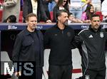 08.06.2025, Fussball UEFA Nations League 2024/25,  Spiel um Platz 3, Deutschland - Frankreich, in der MHP-Arena Stuttgart, v.l. Trainer Julian Nagelsmann (Deutschland) mit seinem Co-Trainer Sandro Wagner (Deutschland).