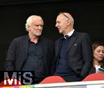 08.06.2025, Fussball UEFA Nations League 2024/25,  Spiel um Platz 3, Deutschland - Frankreich, in der MHP-Arena Stuttgart, v.l. Sportdirektor Rudi Vller (Deutschland) und DFB Prsident Bernd Neuendorf (Deutschland) 