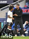 08.06.2025, Fussball UEFA Nations League 2024/25,  Spiel um Platz 3, Deutschland - Frankreich, in der MHP-Arena Stuttgart, v.l. Karim Adeyemi (Deutschland) und Co-Trainer Sandro Wagner (Deutschland).