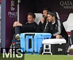08.06.2025, Fussball UEFA Nations League 2024/25,  Spiel um Platz 3, Deutschland - Frankreich, in der MHP-Arena Stuttgart, v.l. Trainer Julian Nagelsmann (Deutschland), Co-Trainer Sandro Wagner Co-Trainer Benjamin Glck (alle, Deutschland) 