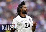 08.06.2025, Fussball UEFA Nations League 2024/25,  Spiel um Platz 3, Deutschland - Frankreich, in der MHP-Arena Stuttgart, Serge Gnabry (Deutschland) mit witziger Frisur