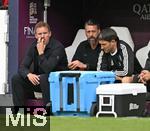 08.06.2025, Fussball UEFA Nations League 2024/25,  Spiel um Platz 3, Deutschland - Frankreich, in der MHP-Arena Stuttgart, Trainer Julian Nagelsmann (Deutschland) und Co Trainer Sandro Wagner (Deutschland) und Co-Trainer Benjamin Glck (Deutschland) 