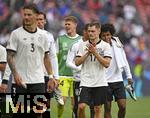 08.06.2025, Fussball UEFA Nations League 2024/25,  Spiel um Platz 3, Deutschland - Frankreich, in der MHP-Arena Stuttgart, Robin Koch (Deutschland) und Florian Wirtz (Deutschland) sind enttuscht,