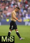 08.06.2025, Fussball UEFA Nations League 2024/25,  Spiel um Platz 3, Deutschland - Frankreich, in der MHP-Arena Stuttgart, Josua Kimmich (Deutschland) nachdenklich ohne Trikot nach dem Spiel 