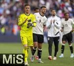 08.06.2025, Fussball UEFA Nations League 2024/25,  Spiel um Platz 3, Deutschland - Frankreich, in der MHP-Arena Stuttgart, Torwart Marc Andre ter-Stegen (Deutschland), Niclas Fllkrug (Deutschland) nach dem Spiel nachdenklich 