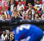 08.06.2025, Fussball UEFA Nations League 2024/25,  Spiel um Platz 3, Deutschland - Frankreich, in der MHP-Arena Stuttgart, Trainer Julian Nagelsmann (Deutschland) nachdenklich 