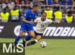 08.06.2025, Fussball UEFA Nations League 2024/25,  Spiel um Platz 3, Deutschland - Frankreich, in der MHP-Arena Stuttgart, v.li: Kylian Mbappe (Frankreich) gegen Thilo Kehrer (Deutschland) 