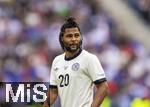 08.06.2025, Fussball UEFA Nations League 2024/25,  Spiel um Platz 3, Deutschland - Frankreich, in der MHP-Arena Stuttgart, Serge Gnabry (Deutschland) nachdenklich 