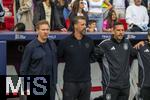 08.06.2025, Fussball UEFA Nations League 2024/25,  Spiel um Platz 3, Deutschland - Frankreich, in der MHP-Arena Stuttgart, v.li: Trainer Julian Nagelsmann (Deutschland), Co-Trainer Sandro Wagner (Deutschland), Co-Trainer Mads Buttgereit (Deutschland)