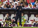 08.06.2025, Fussball UEFA Nations League 2024/25,  Spiel um Platz 3, Deutschland - Frankreich, in der MHP-Arena Stuttgart, Trainer Julian Nagelsmann (Deutschland) in Rage an der Seitenlinie.