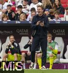 08.06.2025, Fussball UEFA Nations League 2024/25,  Spiel um Platz 3, Deutschland - Frankreich, in der MHP-Arena Stuttgart, Trainer Julian Nagelsmann (Deutschland) in Rage an der Seitenlinie.