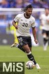 08.06.2025, Fussball UEFA Nations League 2024/25,  Spiel um Platz 3, Deutschland - Frankreich, in der MHP-Arena Stuttgart, Serge Gnabry (Deutschland) am Ball 