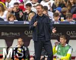 08.06.2025, Fussball UEFA Nations League 2024/25,  Spiel um Platz 3, Deutschland - Frankreich, in der MHP-Arena Stuttgart, Trainer Julian Nagelsmann (Deutschland) in Rage an der Seitenlinie.