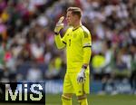 08.06.2025, Fussball UEFA Nations League 2024/25,  Spiel um Platz 3, Deutschland - Frankreich, in der MHP-Arena Stuttgart, Torwart Marc Andre ter-Stegen (Deutschland) gibt Anweisungen.