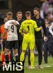 08.06.2025, Fussball UEFA Nations League 2024/25,  Spiel um Platz 3, Deutschland - Frankreich, in der MHP-Arena Stuttgart, Nach dem Spiel, v.li: Niclas Fllkrug (Deutschland), Trainer Julian Nagelsmann (Deutschland), Torwart Marc Andre ter-Stegen (Deutschland), Co-Trainer Sandro Wagner (Deutschland).