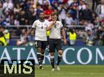 08.06.2025, Fussball UEFA Nations League 2024/25,  Spiel um Platz 3, Deutschland - Frankreich, in der MHP-Arena Stuttgart, Jonathan Tah (Deutschland) und Josua Kimmich (Deutschland) nachdenklich 