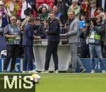 08.06.2025, Fussball UEFA Nations League 2024/25,  Spiel um Platz 3, Deutschland - Frankreich, in der MHP-Arena Stuttgart, v.li: Lothar Matthus, Trainer Julian Nagelsmann (Deutschland), RTL-Reporter Florian Knig