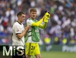 08.06.2025, Fussball UEFA Nations League 2024/25,  Spiel um Platz 3, Deutschland - Frankreich, in der MHP-Arena Stuttgart, Torwart Alexander Nbel (Deutschland) nach dem Spiel 