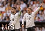 08.06.2025, Fussball UEFA Nations League 2024/25,  Spiel um Platz 3, Deutschland - Frankreich, in der MHP-Arena Stuttgart, v.li: Deniz Undav (Deutschland), Maximilian Mittelstdt (Deutschland) geben Anweisungen