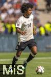 08.06.2025, Fussball UEFA Nations League 2024/25,  Spiel um Platz 3, Deutschland - Frankreich, in der MHP-Arena Stuttgart, Karim Adeyemi (Deutschland) am Ball 