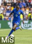 08.06.2025, Fussball UEFA Nations League 2024/25,  Spiel um Platz 3, Deutschland - Frankreich, in der MHP-Arena Stuttgart, Randal Kolo Muani (Frankreich) am Ball 
