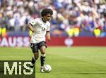 08.06.2025, Fussball UEFA Nations League 2024/25,  Spiel um Platz 3, Deutschland - Frankreich, in der MHP-Arena Stuttgart, Karim Adeyemi (Deutschland) am Ball 