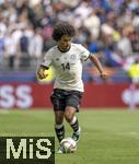 08.06.2025, Fussball UEFA Nations League 2024/25,  Spiel um Platz 3, Deutschland - Frankreich, in der MHP-Arena Stuttgart, Karim Adeyemi (Deutschland) am Ball 