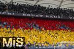 08.06.2025, Fussball UEFA Nations League 2024/25,  Spiel um Platz 3, Deutschland - Frankreich, in der MHP-Arena Stuttgart,  BRUST RAUS, Deutschland-Fans